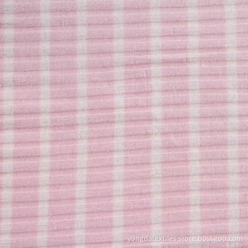 Yarn Dyed Custom Stripe Crinkle Rayon Fabric